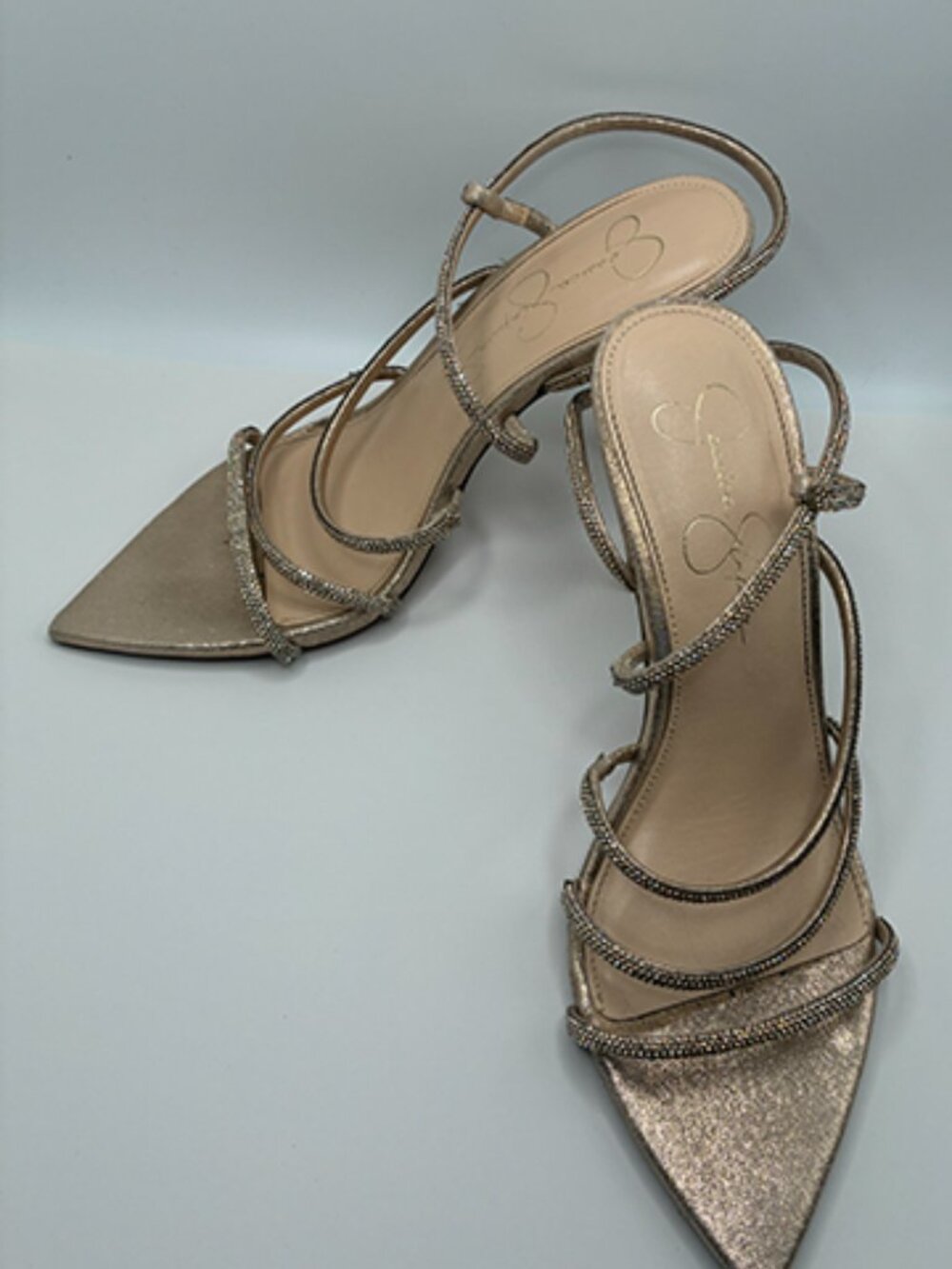 Jessica Simpson gold sandals, size 7.5